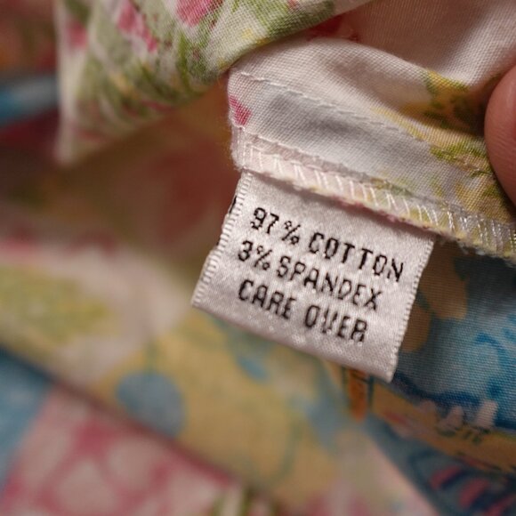 Yves Cossette Depeche Mode Patchwork Sundress Women’s Size 12 Petite Floral - Picture 8 of 11